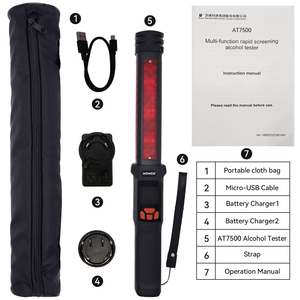 At7500 chuyên nghiệp breathalyzer bơm hút rượu <span class=keywords><strong>Tester</strong></span> chính xác phân tích khí cho an toàn đường bộ - Product Image 6