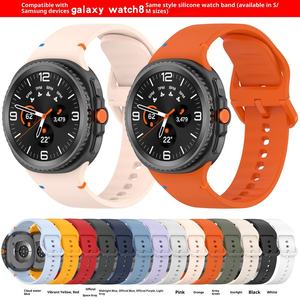 สายนาฬิกาซิลิโคนขายส่งจากโรงงานสำหรับ Samsung Watch 8/8 Classic Sport สายนาฬิกาแบบหัวเข็มขัด - Product Image 4
