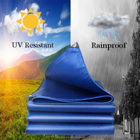 Bâche robuste en PVC enduit imperméable 2m x 1,5m 500GSM, ignifuge, protection UV, avec œillets pour voiture, bateau, camping
