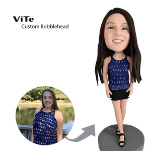 Figura <span class=keywords><strong>de</strong></span> Amor Personalizada Hecha a Mano en <span class=keywords><strong>Arcilla</strong></span> Polimérica, Estilo Q, Escultura Bobblehead, Recuerdo <span class=keywords><strong>de</strong></span> Cumpleaños, Regalo para Amigo, Marca Personalizada - Product Image 4