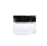 Ventes chaudes - Pot en verre rond sérigraphié de 15/30/50 ml avec couvercle noir pour crème pour les yeux, gouttes pour les yeux et crème pour le visage
