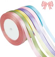 Ruban en satin uni, ruban en polyester, ruban uni résistant aux taches, pour gâteau de mariage, emballage cadeau