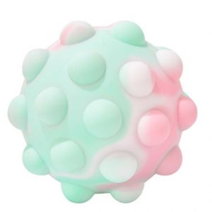 Juguete Sensorial Portátil 3D de Silicona TPE Certificado para Aliviar el Estrés y la Descompresión, Bola Antiestrés de Burbujas Arcoíris - Product Image 6