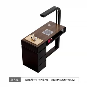 Table et chaise de salon de manucure noires pour une personne, très demandées, table professionnelle avec aspirateur. - Product Image 6