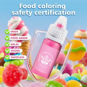Set di <span class=keywords><strong>8</strong></span> Coloranti Alimentari Organici a Base di Olio, Coloranti Commestibili per Decorazione di Torte, Biscotti e Zucchero, Senza Glutine e Inodore, Made in China - Product Image 4
