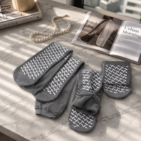 Chaussettes antidérapantes jetables personnalisées pour hommes, en polyester et coton respirant et écologique