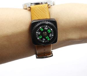 Mini botón brújulas pequeñas con correa de reloj de pulsera - Product Image 2