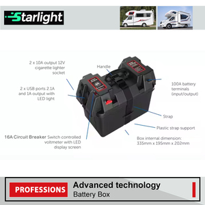กล่องแบตเตอรี่เรือกันน้ำระดับ IP66 รองรับแผงโซลาร์เซลล์ 12V 24V โซลูชั่นการจัดเก็บพลังงานแบบกะทัดรัด - Product Image 4