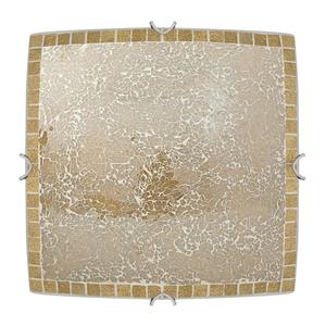 Plafón cuadrado de 50x50 cm, color marrón, 4xE27, ideal para iluminación de espacios interiores y decoración. - Product Image 1