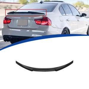 สปอยเลอร์หลัง BMW สีดำเงา ลายคาร์บอน ABS ทรง Ducktail สำหรับ E90 ปี 2005-2011 ฝากระโปรงท้าย - Product Image 1