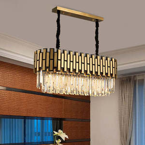 New Arrival Rectangle <b>Led</b> K9 Crystal Hanging <b>Light</b> Living <b>Room</b> Stainless Steel Black Chandelier Lighting - Product Image 4