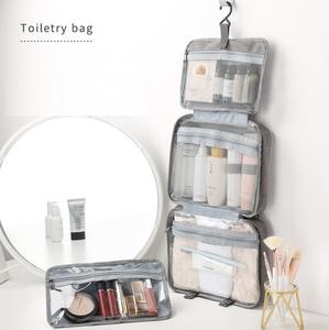 Organisateur de voyage en gros sacs à cosmétiques fermeture à glissière stockage en polyester imperméable portable pour étui sacs de douche à crochet - Product Image 3