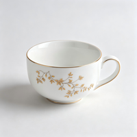 Vaisselle en céramique à motif de feuilles dorées, bordure dorée fine, assiettes et bols en porcelaine blanche, vaisselle pour mariage et cadeau de pendaison de crémaillère