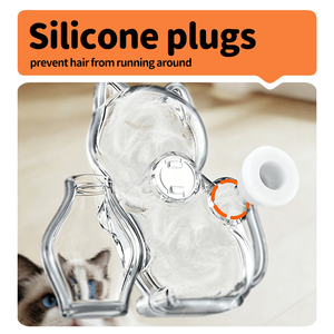 Imán de nevera transparente OEM con diseño de gato, para guardar recuerdos de pelo de mascota, regalo para amantes de las mascotas, amuleto para bolso con pelo de perro, mini conservador de pelo de perro. - Product Image 4