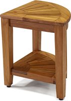 Combo home Ecke Teakholz Dusch bank Hocker mit Regal-Bambus Spa Badezimmer Dekor-Holz Sitzbank