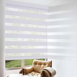 कस्टम ज़ेबरा अंधा दोहरी परत रोलर सफेद रंग के कमरे में दिन और रात की खिड़की के लिए प्रकाश फ़िल्टर गोपनीयता - Product Image 4