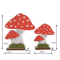 Décorations de fête Wonderland Vintage Wood Mushroom Centerpieces Table Topper Decor