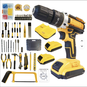 New Arrivals Multifunctional Household <b>Tool</b> Kit Craftsman Mechanic Cordless <b>Power</b> Drill Woodworking Set DM-3 Brushless Motor Off - Product Image 3