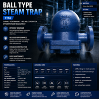 Trampa de vapor de flotador de bola FT14, Trampa de vapor de cubeta invertida con brida UNOX, Trampa de vapor termodinámica con brida UNOX roscada