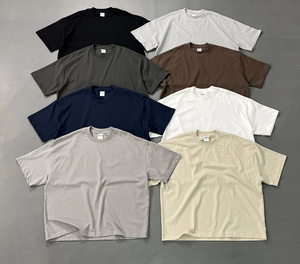 T-shirt Homme Oversize Coupe Boxy Longueur Standard 100% Coton Lavé Uni Grammage Lourd 275GSM Épaules Tombantes Style Urbain - Product Image 2