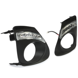 2x feux antibrouillard pour Toyota Corolla 2011 <span class=keywords><strong>2012</strong></span> 2013, lampe de signalisation antibrouillard LED DRL avec cadre - Product Image 5