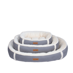 Venta al por mayor de lujo de alta calidad de gamuza suave base antideslizante lavable con patrón sólido hecho de piel sintética cama para perros - Product Image 1