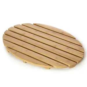 100% 天然竹制浴垫各种形状防滑浴室地板淋浴垫