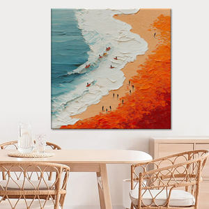 Peinture à l'huile moderne sur toile, peinture à la main, paysage de vague de mer 2026, peinture au <span class=keywords><strong>couteau</strong></span>, affiche <span class=keywords><strong>acrylique</strong></span>, texture abstraite, art mural - Product Image 1