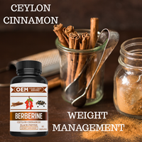 Supplément à base de plantes OEM ODM capsules de berbérine avec cannelle de Ceylan curcuma chardon-Marie melon amer soutien coeur bien-être