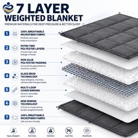 Couverture lestée chauffante portable en polaire avec remplissage de billes de verre, anti-boulochage, pour avion, hôtel et maison