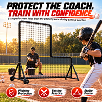 Équipement d'entraînement de poulie en forme de L Portable coupe-vent filet de pratique de frappe de Baseball poulie irrégulière pour l'entraînement de filet de Baseball