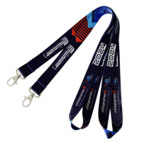 Fabricant de lanières promotionnelles, transfert thermique par sublimation, logo personnalisé, lanières en satin polyester