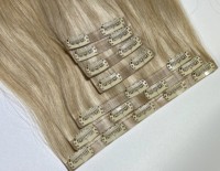 Extensions de cheveux à clipser personnalisées de différentes couleurs, invisibles, sans couture, en cheveux humains, cuticules alignées, cheveux humains vierges
