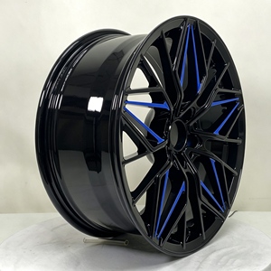 Cerchi Forgiati Neri Lucidi con Dettagli <span class=keywords><strong>Blu</strong></span> 18 19 20 21 22 Pollici PCD 5x100 5x112 5x120 per Auto Passeggeri, Cerchi per Audi RS - Product Image 6
