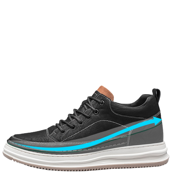 High Quality 8cm Elevator Door Shoes Men Casual Genuine Leather Sneaker Height Increase Light Weight Winter/Summer Wholesale