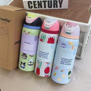 Nueva Taza de Regalo con Diseño de Frutas, Acero Inoxidable SS304, Portátil, Libre de BPA, Botella de Agua Aislada con Pajita para Beber - Product Image 3