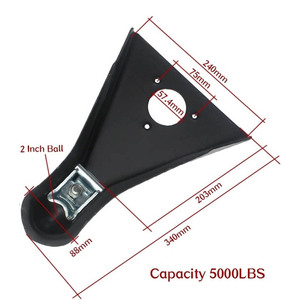 Capuchon <span class=keywords><strong>d</strong></span>'attelage de remorque à cadre en A capacité de 5000Ibs pour attelage à boule de 2 pouces pour camping-car <span class=keywords><strong>caravane</strong></span> acier <span class=keywords><strong>accessoires</strong></span> de condition <span class=keywords><strong>d</strong></span>'<span class=keywords><strong>occasion</strong></span> - Product Image 3