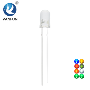 Wanf5 5 मिमी लाल प्रकाश इन-लाइन बीड्स लंबे छोटे फुट कट और बेंडेबल लाल उत्सर्जक डायोड लैंप - Product Image 5