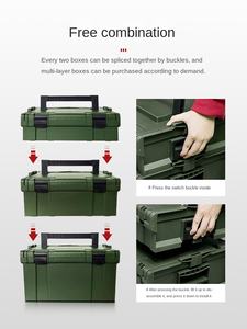 Büyük endüstriyel sınıf alüminyum Pp aracı durumda kombinasyonu istifleme araç için ODM özelleştirilebilir 36-56L kapasite açık - Product Image 2