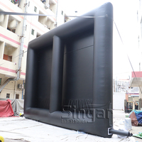 Écran de cinéma gonflable extérieur 8*4,5m, écran de projection frontal en PVC imperméable, qualité commerciale, certifié CE