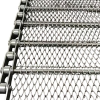 Nouvelle bande transporteuse en maille de chaîne en acier inoxydable de qualité alimentaire, résistante aux hautes températures et à l'huile, pour la cuisson et la congélation des fruits