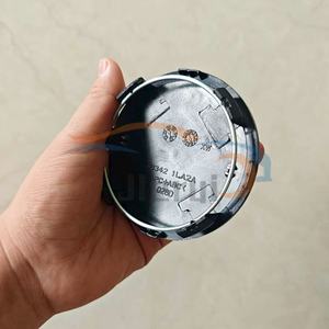 Tapa Central de Rueda de 54 mm y 60 mm, Plateada/Negra, Electrochapada en ABS, con Adhesivo Impermeable Ecológico JR LGG 28 - Product Image 5