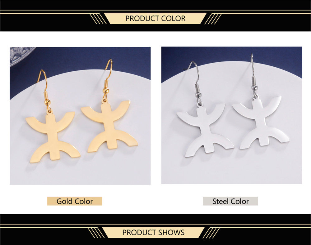 Minimalist Ethnic Pendant African Berbers Symbol Pendant Necklace Amazigh Letter Yaz Ethnic Necklace For Women And Men