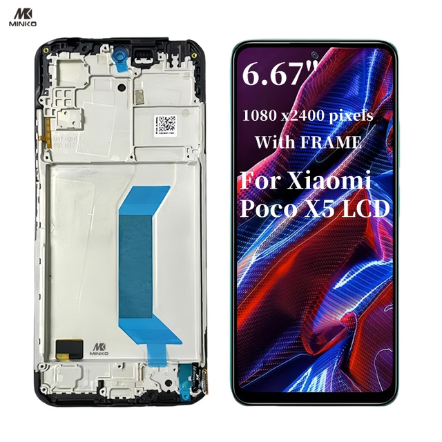 High Quality OLED LCD Screen Display Module with Frame for Redmi Note 12 4G/5G Mobile Phone LCDs
