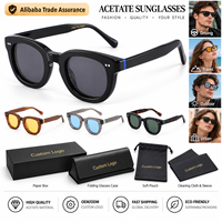 CONCHEN 2026 Nouvelles Lunettes de Soleil Polarisées en Acétate Faites à la Main de Haute Qualité, Style Vintage, Monture Ronde Épaisse, Logo Personnalisé, Lunettes de Soleil en Acétate pour Femmes