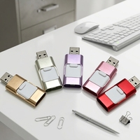 Flash Drive USB 3.1 2-in-1 dengan Tipe C & USB-A OTG, Bodi Metal, Baru untuk Ponsel, Tablet, PC, Laptop