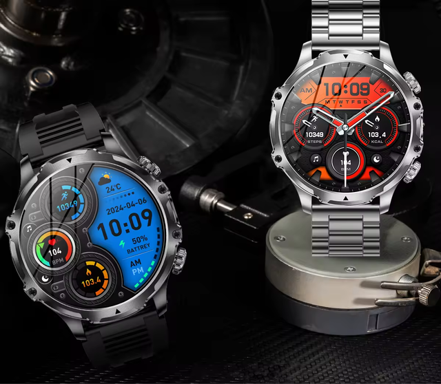 High Quality 2024 Circle Smart Watch for Men Amoled 466*466 HD Display Waterproof Outdoor Sport Rugged Smartwatch