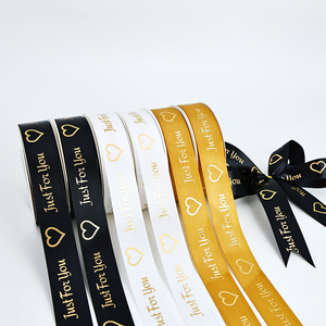 Hoa Ngày Valentine trang trí ruy băng Ruy Băng Vàng hình trái tim - Product Image 2