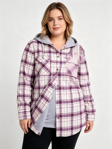 Veste d'hiver à capuche pour <span class=keywords><strong>femme</strong></span> avec logo frontal, fermeture boutonnée, tissu doux en polyester/coton, respirant, écologique, pour l'extérieur - Product Image 3