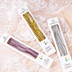 Decorazione per Torte Retrò con Candele a Spirale Dorate per Feste di <span class=keywords><strong>Compleanno</strong></span> dei Bambini - Product Image 4